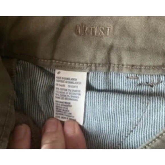 💎AEO Women’s Green Artist Cropped Pants, 90s, Y2K, Stretch, Spring. Size 0 - Picture 7 of 9